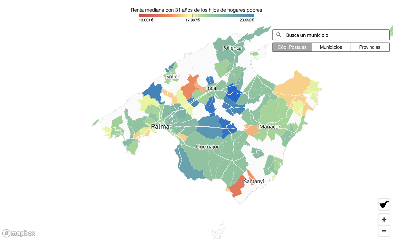 El mapa de la renta de padres e hijos: cómo la riqueza de su familia influye en su futuro Mallorca