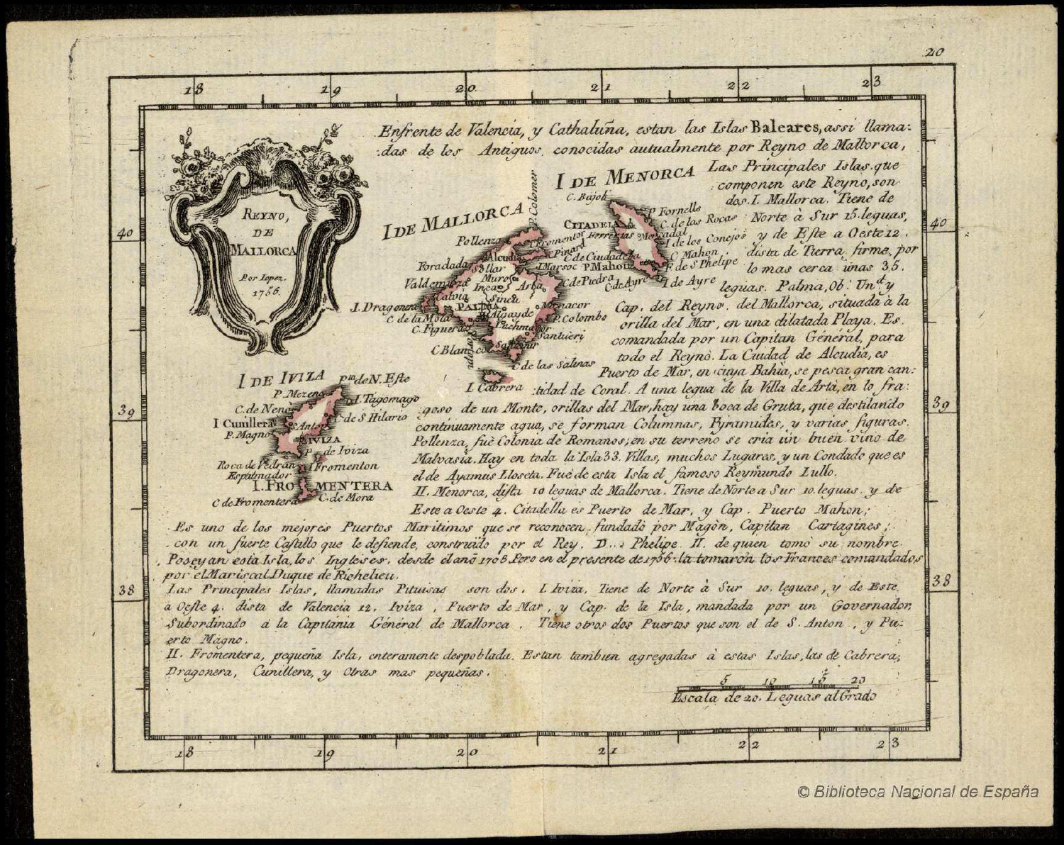 Reyno de Mallorca Tomás López 1756